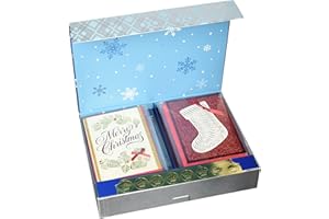 Hallmark Assorted Boxed Christmas Cards Set (Pack of 24 Handmade Holiday Cards with Envelopes) (1XPX1975)