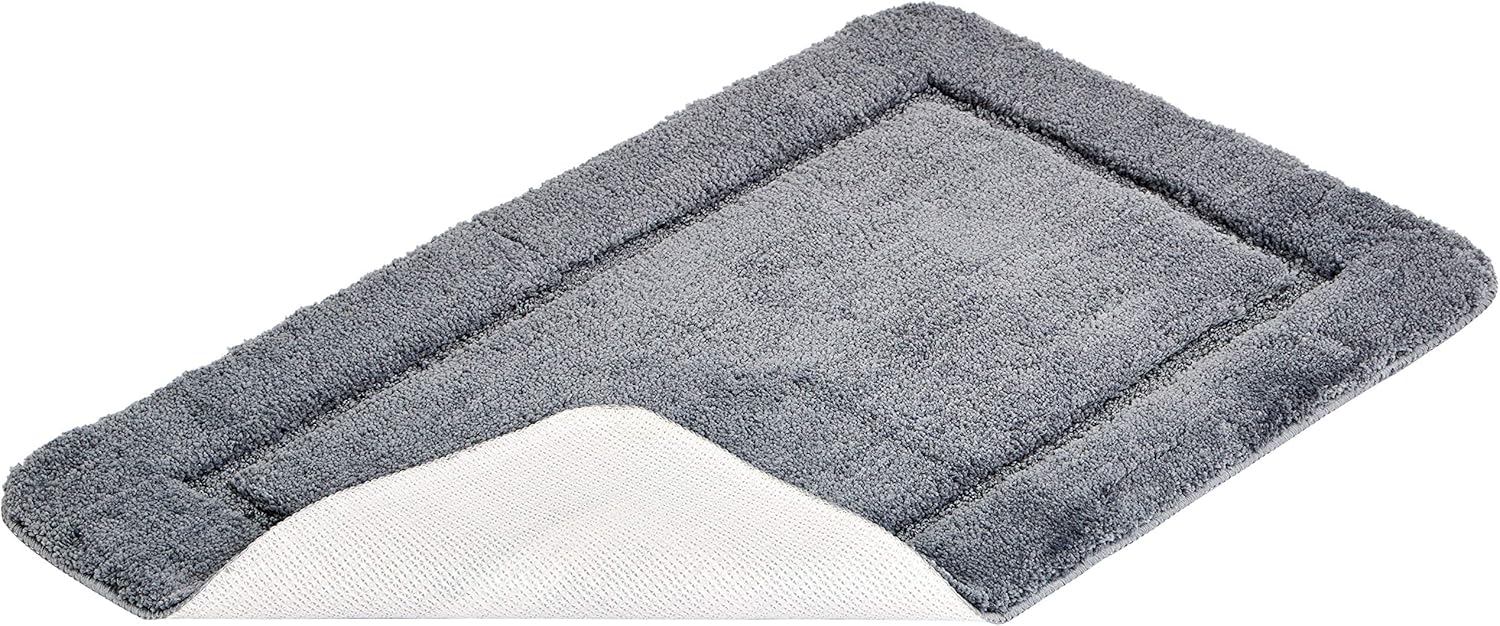 Badematten-Set mit konturierten Rändern Grau Basics 2 Stück Badematten