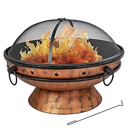 Sunnydaze 30-Inch Large Outdoor Fire Pit - Wood