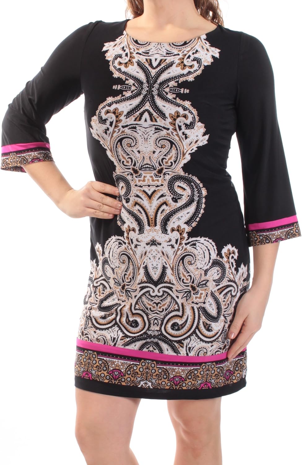 printed sheath dress