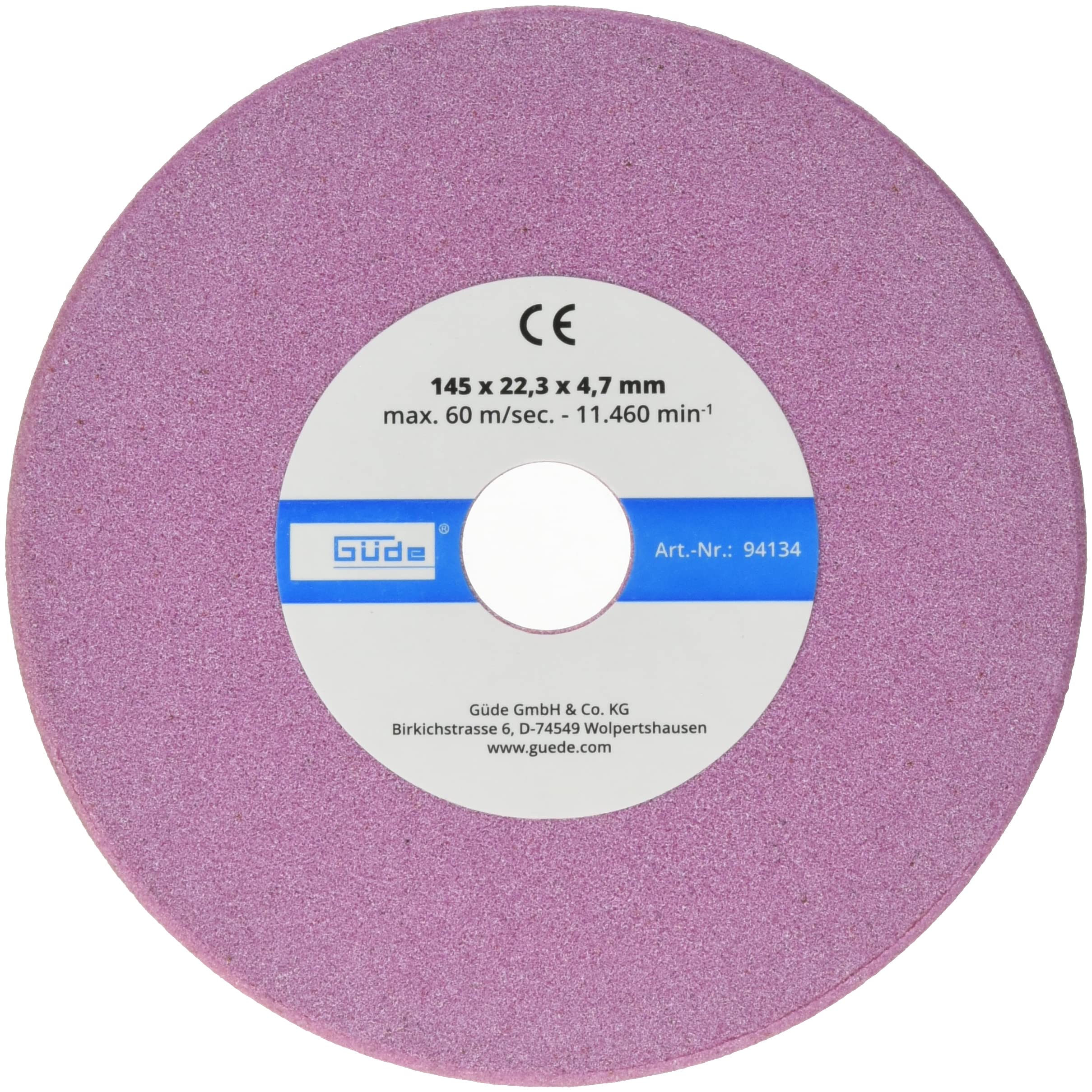 Güde Corundum Grinding Wheel 145 x 22.3 x 4.7 mm, 60 Grit, For Food Processor