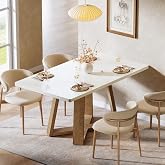 Tribesigns 47-Inch Dining Table for 4 People, Rectangular Kitchen Table | Modern Dining Room Table, Engineered Wood, Small Dining Table for Kitchen, Dining Room, Small Space, Easy Assembly, White