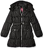 Pink Platinum Girls' Big Long Belted Puffer