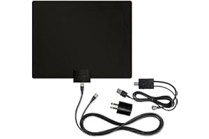Mohu Leaf 50 Original Paper-Thin Indoor TV Antenna, UHF VHF, 60-Mile Range, Multi-Directional, 4K 8K UHD NEXTGEN TV - w/12 ft. Cable, Jolt Switch
