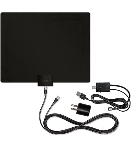 300 Mile Long Range Indoor/Outdoor HDTV Antenna – Flat Digital VHF/UHF 4K Ready
