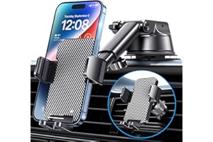 GUWEZ Phone Holders for Your Car 3-in-1 Universal Car Phone Holder Windshield Dashboard Air Vent Cell Phone Car Mount Hands Free Car Phone Mount Fit for iPhone Android Smartphones