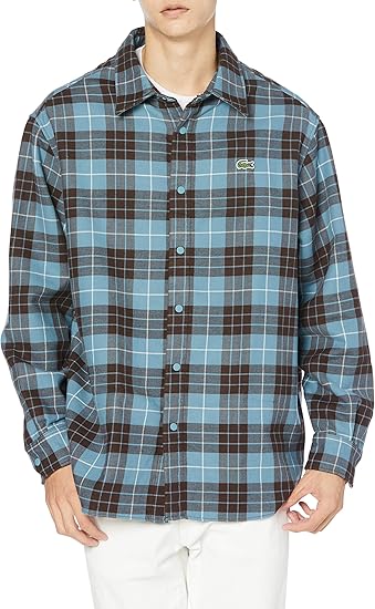 Amazon ラコステ シャツ 公式 Lacoste L Ve オーバーサイズフランネルシャツ メンズ Ch1185l シャツ 通販