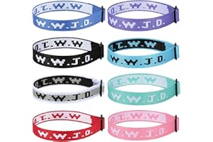 Meajjew 8PCS WWJD Christian Bracelet Pack for Women Men, Christian Jesus Gifts Adjustable Wristbands, WWJD Bracelets Bulk - What Would Jesus Do Bracelet