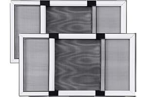 BAFLOTEX Adjustable Window Screens Expandable 2 Ways Expandable Window Screen 10”H*10"-16"W High with White Frame for House Windows 2 Pack of Small Screens