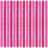 MehelloFeather 15Pcs Feather Boa 5Ft Artificial Fluffy Boas for Party Scene Arrangement Dance Party Clothing Decoration, Hot Pink, Pink