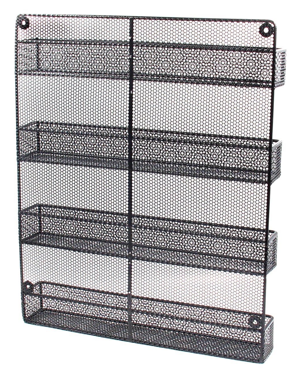 ESYLIFE 4 Tier Large Wall Mounted Wire Spice Rack Organizer, Black eBay