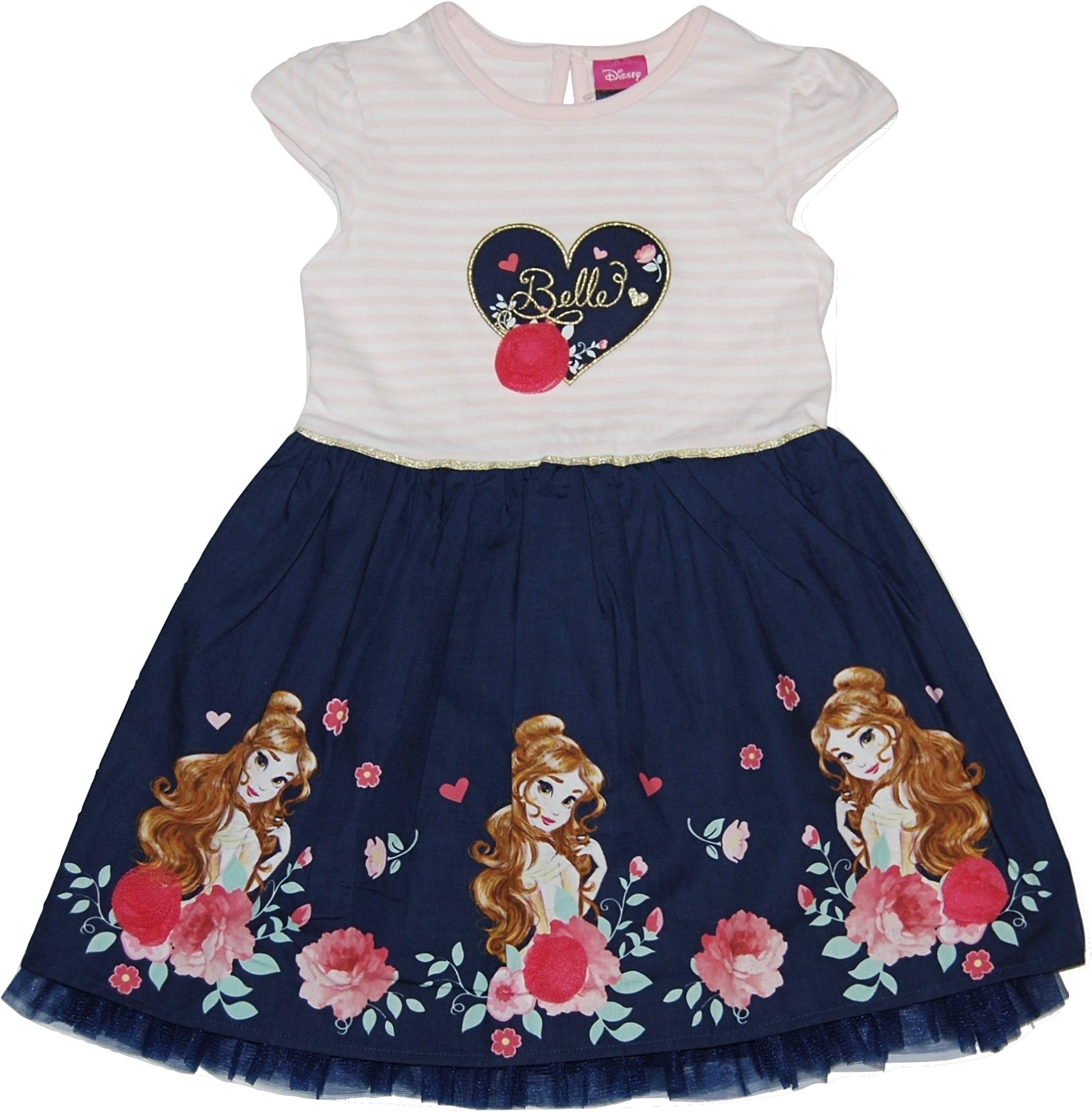 Disney Beauty & The Beast Princess Belle Girls Dress 18 Months - 8 Years