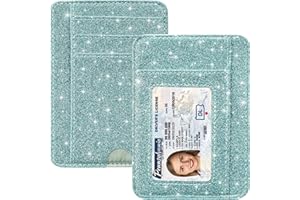 HOTCOOL Card Holder Wallet Front Pocket Minimalist Leather With RFID Blocking Card Holder Wallet for Men & Women