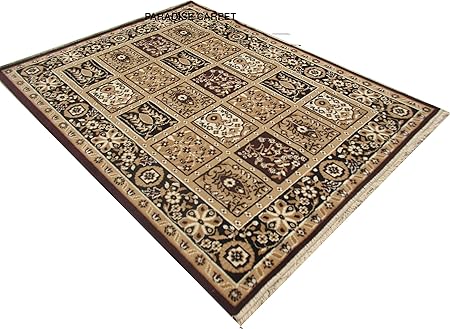Paradise Carpet Creation Traditional Antique Carpet (Brown, Acrylic, 6 X 8 Feet)