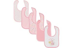 Cudlie 5-Pack Baby Bibs for Drooling Teething and Feeding Infants Drool Bibs for Baby Girl Newborn Accessories