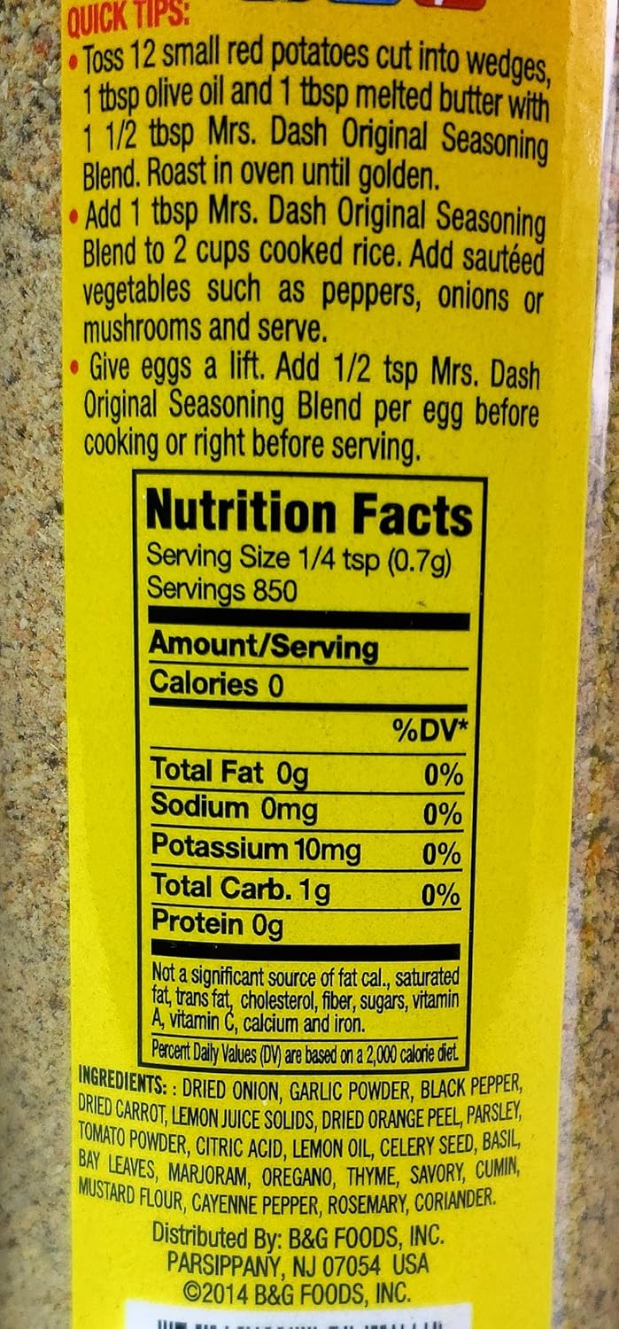 PACK OF 3 - Mrs Dash Salt-Free Original Seasoning Blend, 21 oz : Grocery & Gourmet Food