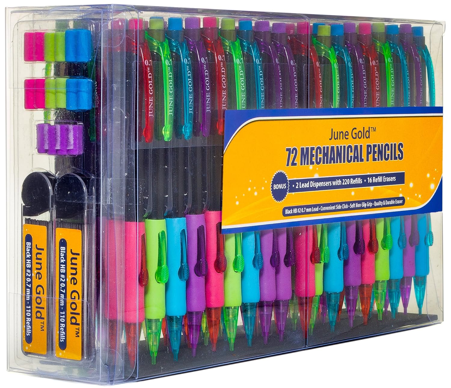 Automatic Mechanical Pencils Bulk 0.7 mm HB 2 Lead w 220 Refills 16