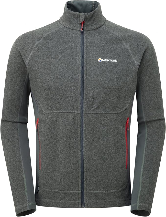 Montane Mens Pulsar Jacket Top Black Sports Outdoors Full Zip Breathable