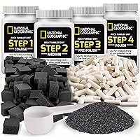 NATIONAL GEOGRAPHIC Rock Tumbler Media – The Ultimate Rock Polishing Supplies Kit, 4 Stage Bulk Rock Tumbler Grit, 1.5 Pounds