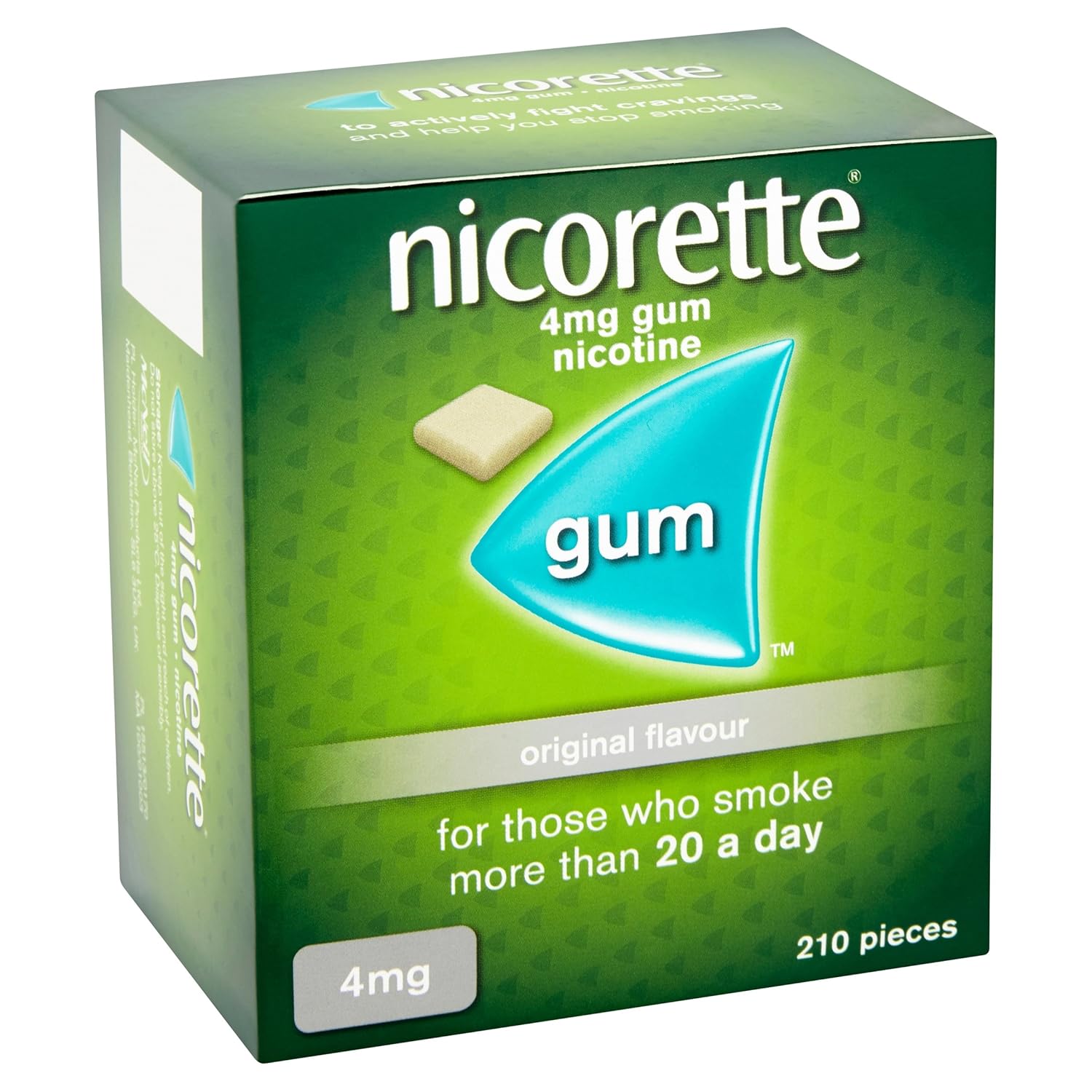 Nicorette Chewing Gum Orginal 4mg Quantity 210 eBay