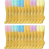 Shyyween 12 Pairs Ice Cream Drip Knee High Socks for Girls 6-10 Years Kids Funny Novelty Ice Cream Drip Baseball Socks Birthday Party Gifts