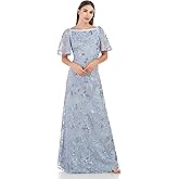 JS Collections Womens Yvonne Flutter A-line Gown