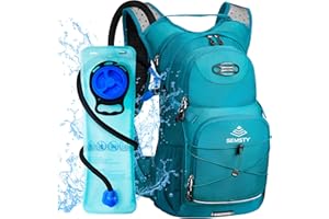 SEMSTY Hydration Backpack 25L, Hiking Backpack with 3L Water Bladder and Rain Cover, Light Water Backpack for Camping Cycling or Daily Men Women