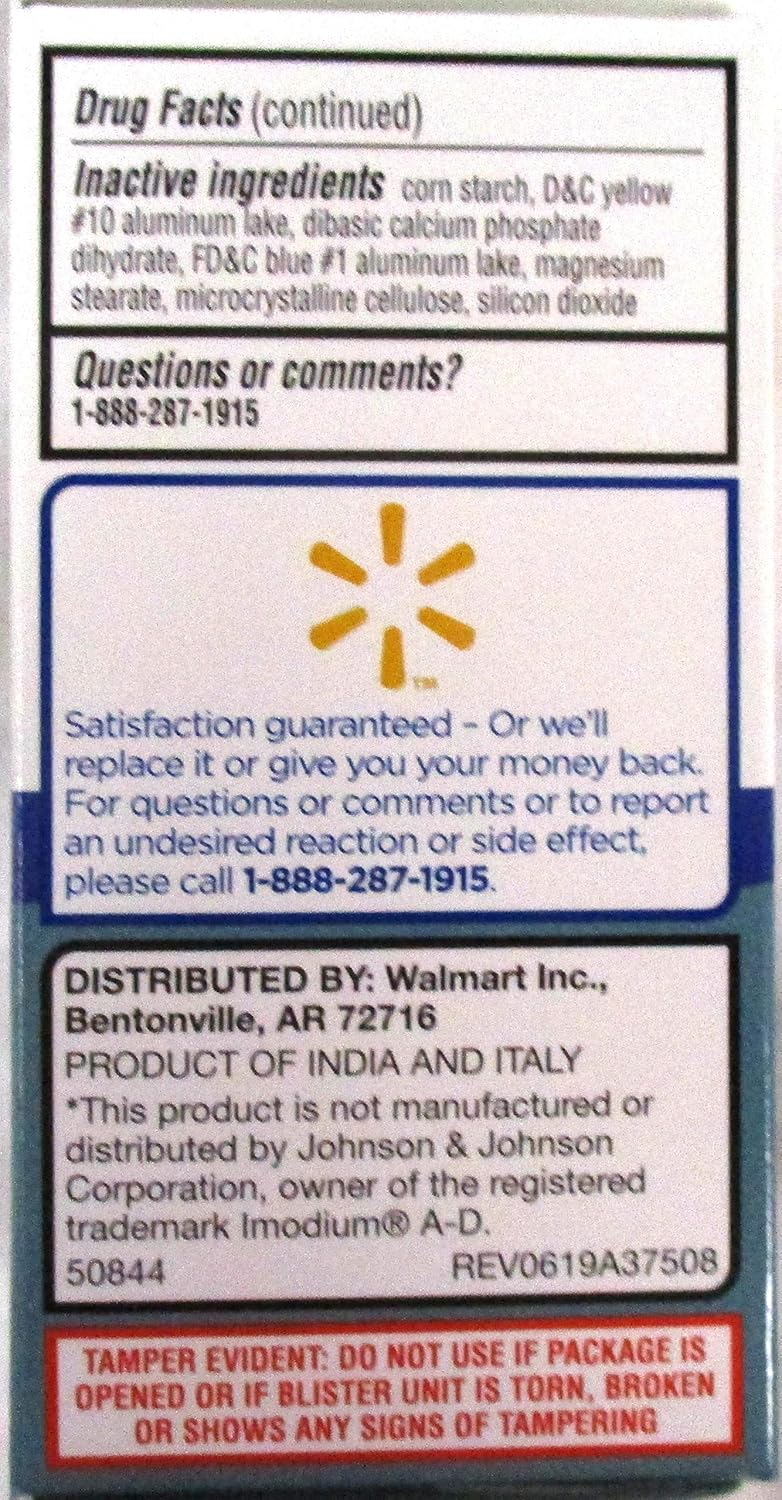 Equate Anti-Diarrheal, Loperamide Hydrochloride (HCl) 24 Tablets 2 Pack-Total of 48 Tablets: Health & Personal Care