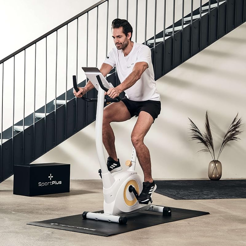 Ergo-Heimtrainer/Hometrainer, SP-HT-9510-W-iE weiß/gelb Bluetooth