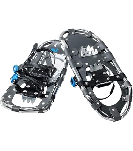 Louis Garneau Appalaches 2 Snowshoes - Aluminum Frame, Ratchet Harness, For Hiking & Winter Trails, Grey/Black