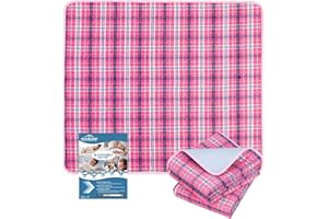 OUTCREATOR® 2Pack Bed Pads for Incontinence Mattress Protector Anti-Slip Pads (34" x 36") for Toddlers Kids Pets Pee Pads and Machine Washable Absorbency and Leak Proof Edge(Pink)