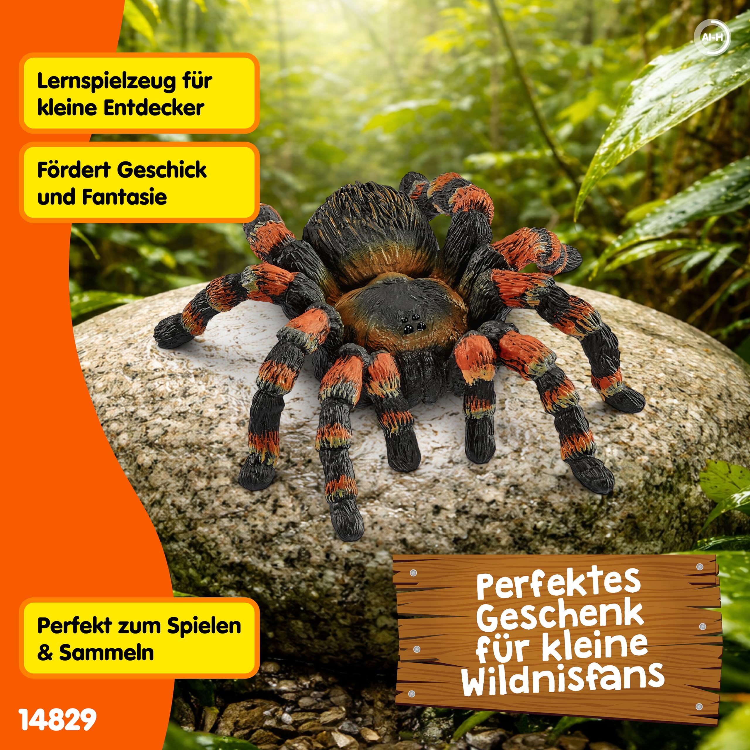 SCHLEICH WILD Life | Vogelspinne 14829 | detailgetreue Tierfiguren | Zoo Spielzeug | tolles Geschenk für Jungen und Mädchen | Deko für Geburtstag | Spielfigur ab 3 Jahren | 8 x 6 x 2 cm 6