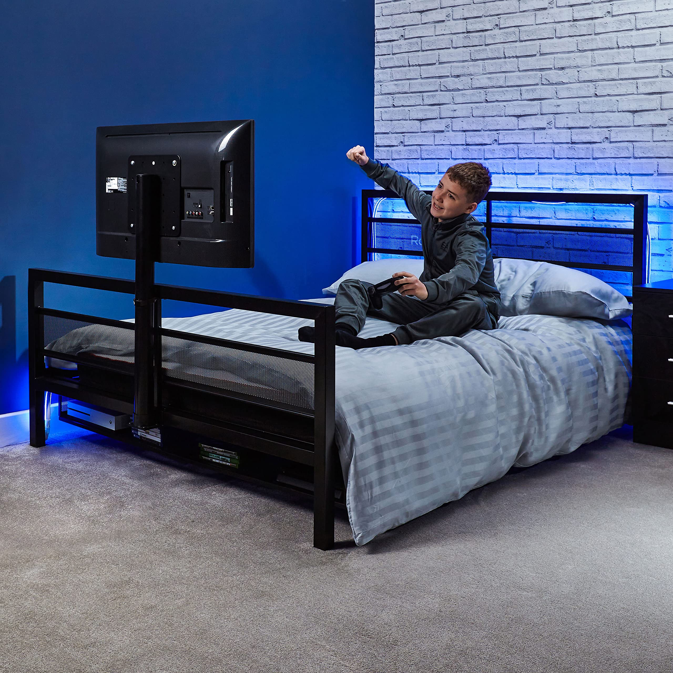 X Rocker Base Camp Mua X Rocker Basecamp Full Size Gaming Bed, Rotating TV Mount with ...