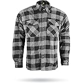 Armored Motorcycle Shirt for Men Motorcycle Flannel / Twill Fabric Jacket Reinforced with Aramid Fiber, Armor Riding Shirt