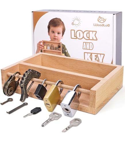 Jeu Montessori Tournevis Et Serrures - Planche En Bois Avec Vis, Clés, Cadenas - Motricité Fine Pour Enfants 3 à 5 Ans - Jouet éducatif Sensoriel - 13