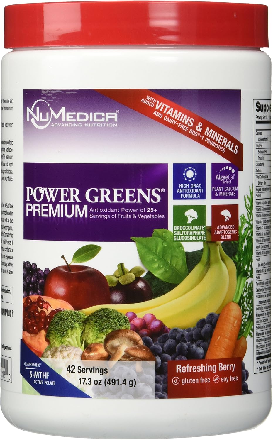 Power Greens Premium Berry 17.3oz Large 42 Servings
