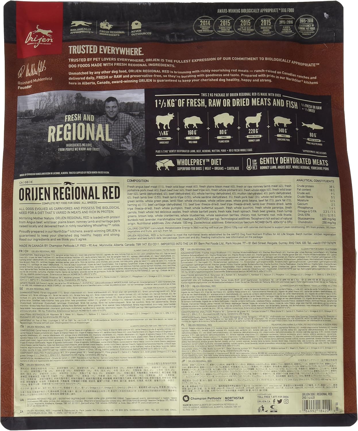 Orijen Regional Red Dog Food, 2 kg, 2 kg (Pack of 1) - Image 3