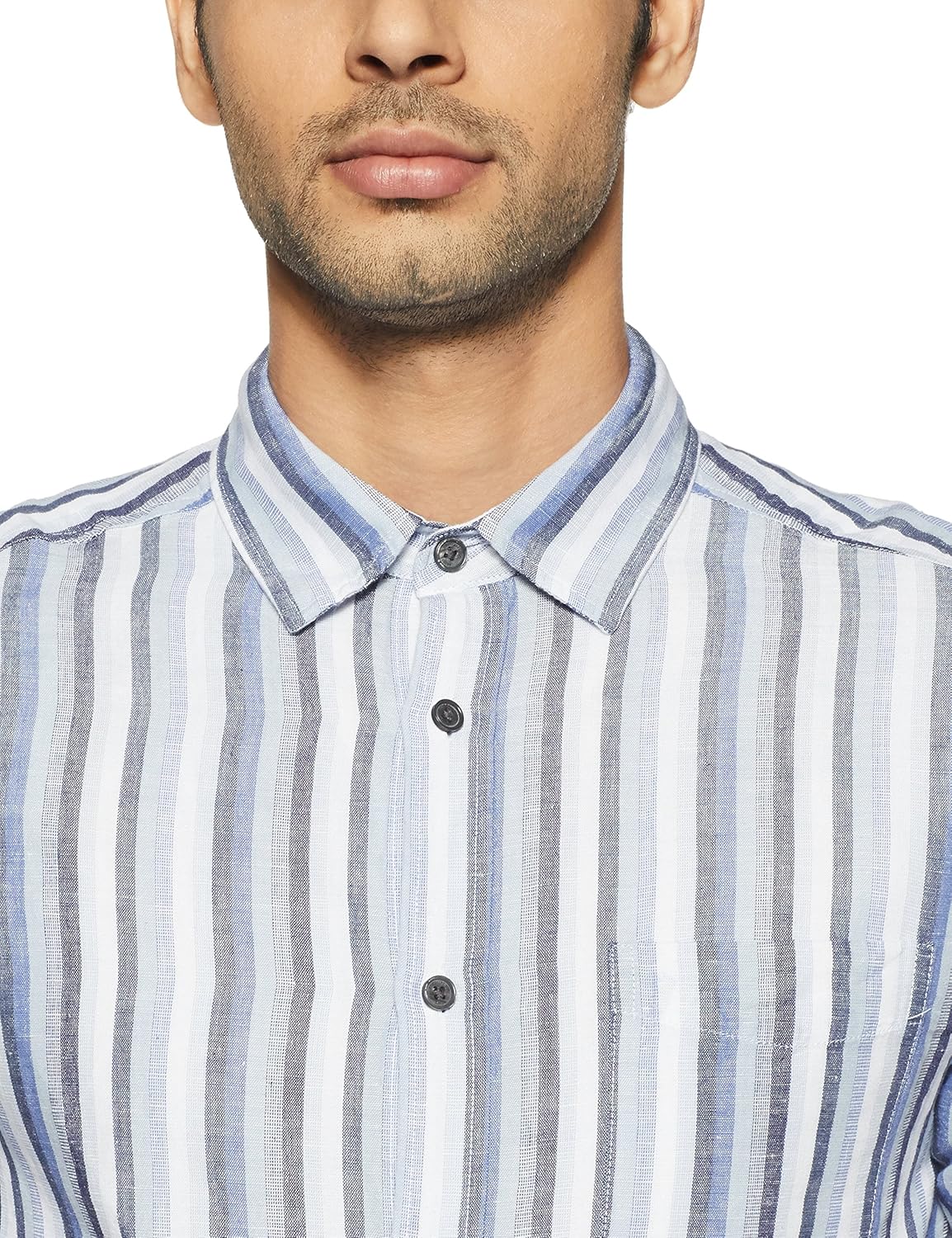 marks & spencer men's striped regular fit casual shirt