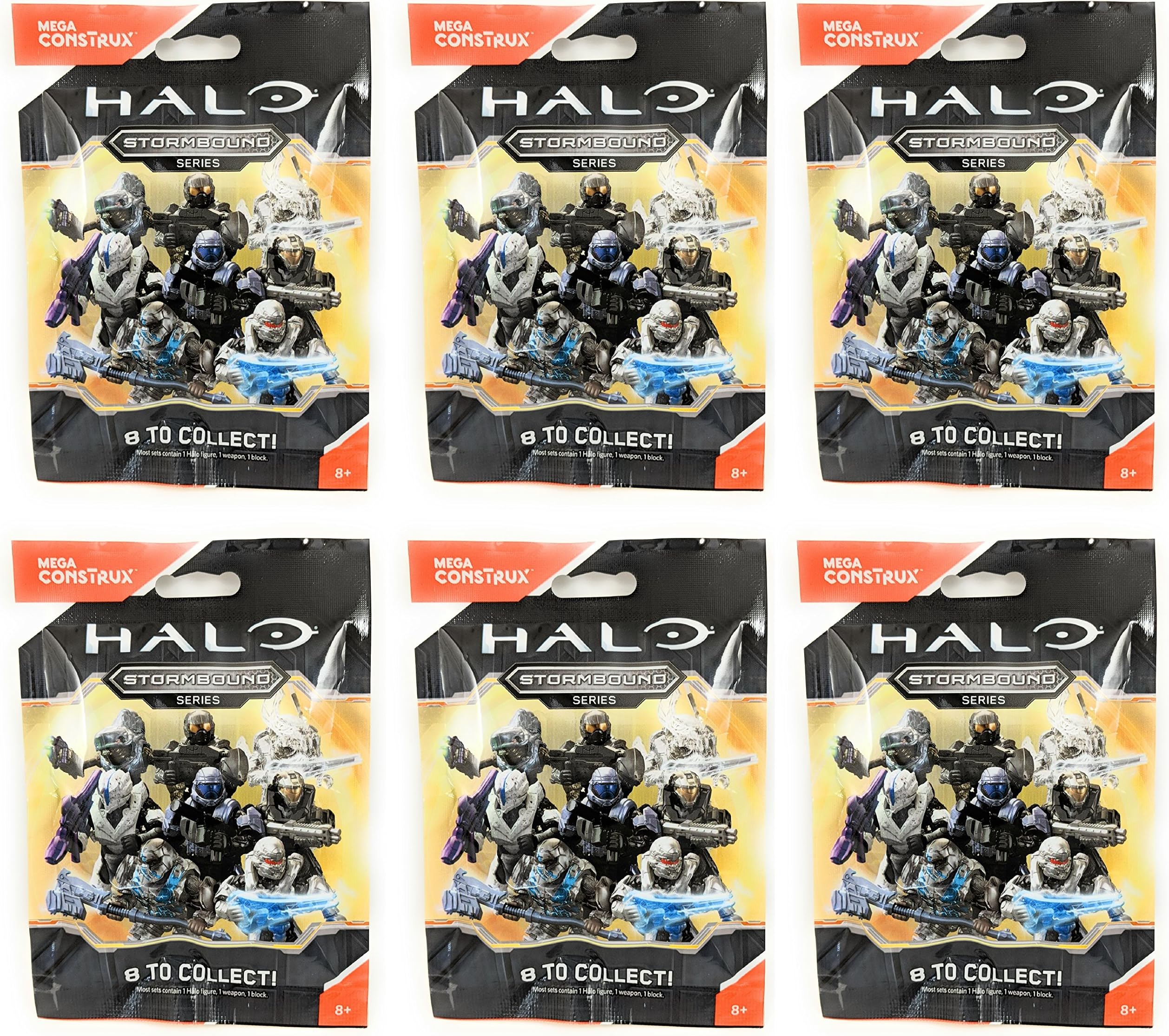 Halo Mega Construx Micro Action Figures Stormbound Series CNC84 Blind Bag (Bundle of 6)