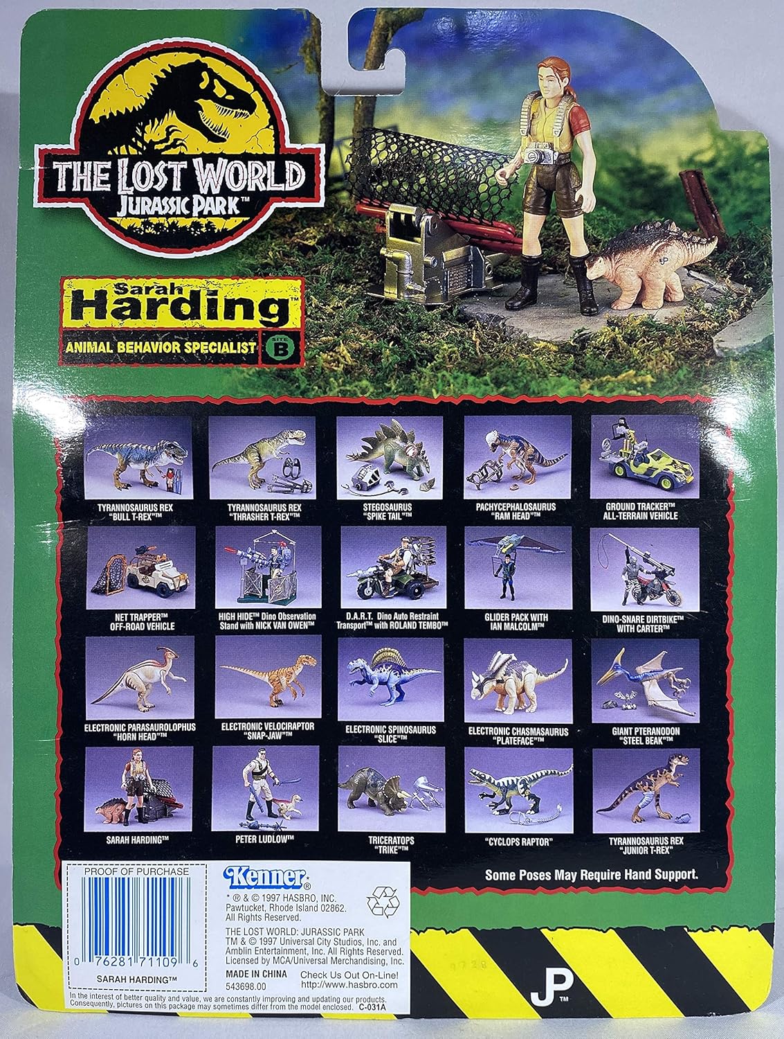 The Lost World Jurassic Park Sarah Harding With Capture Net Launcher And Stegosaurus Hatchling Toys Games Amazon Com