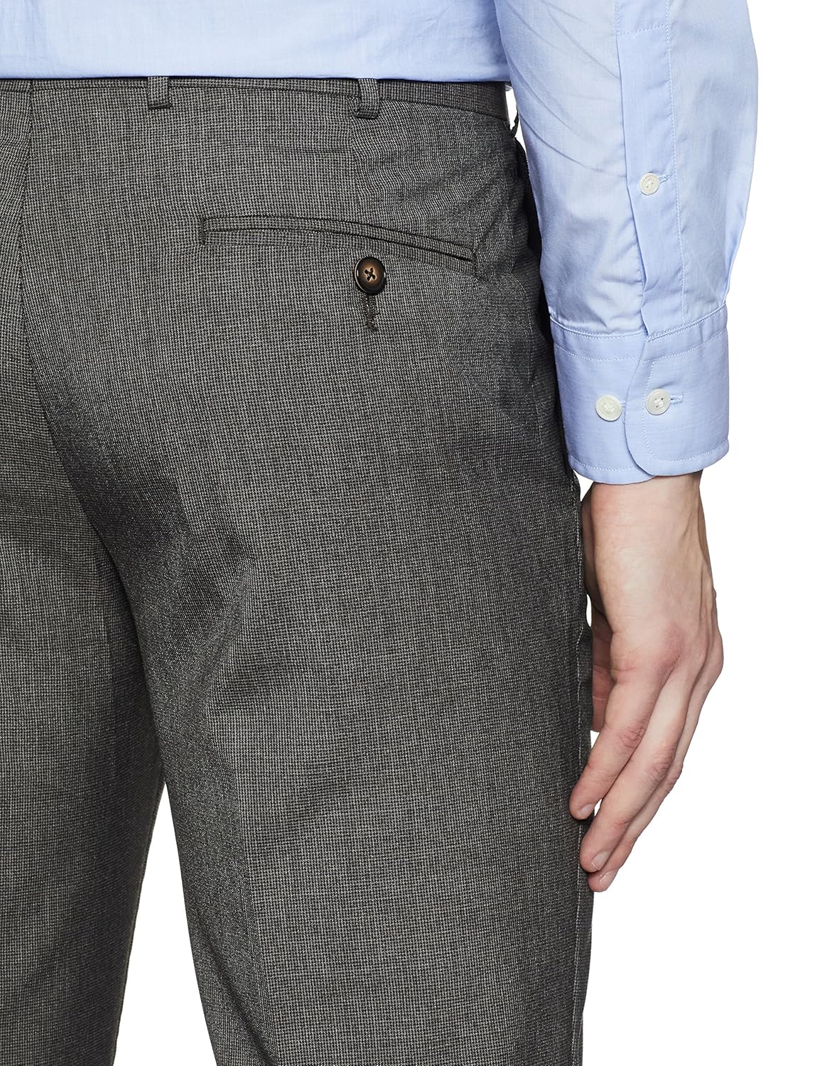 park avenue men's slim fit formal trousers