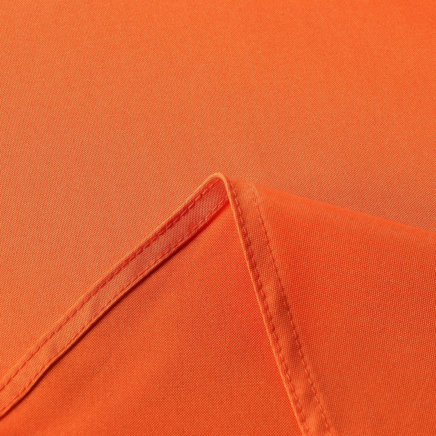 sancua Rectangle Tablecloth - 60 x 84 Inch - Stain and Wrinkle Resistant Washable Polyester Table Cloth, Decorative Fabric Table Cover for Dining Table, Buffet Parties and Camping, Orange: Home & Kitchen