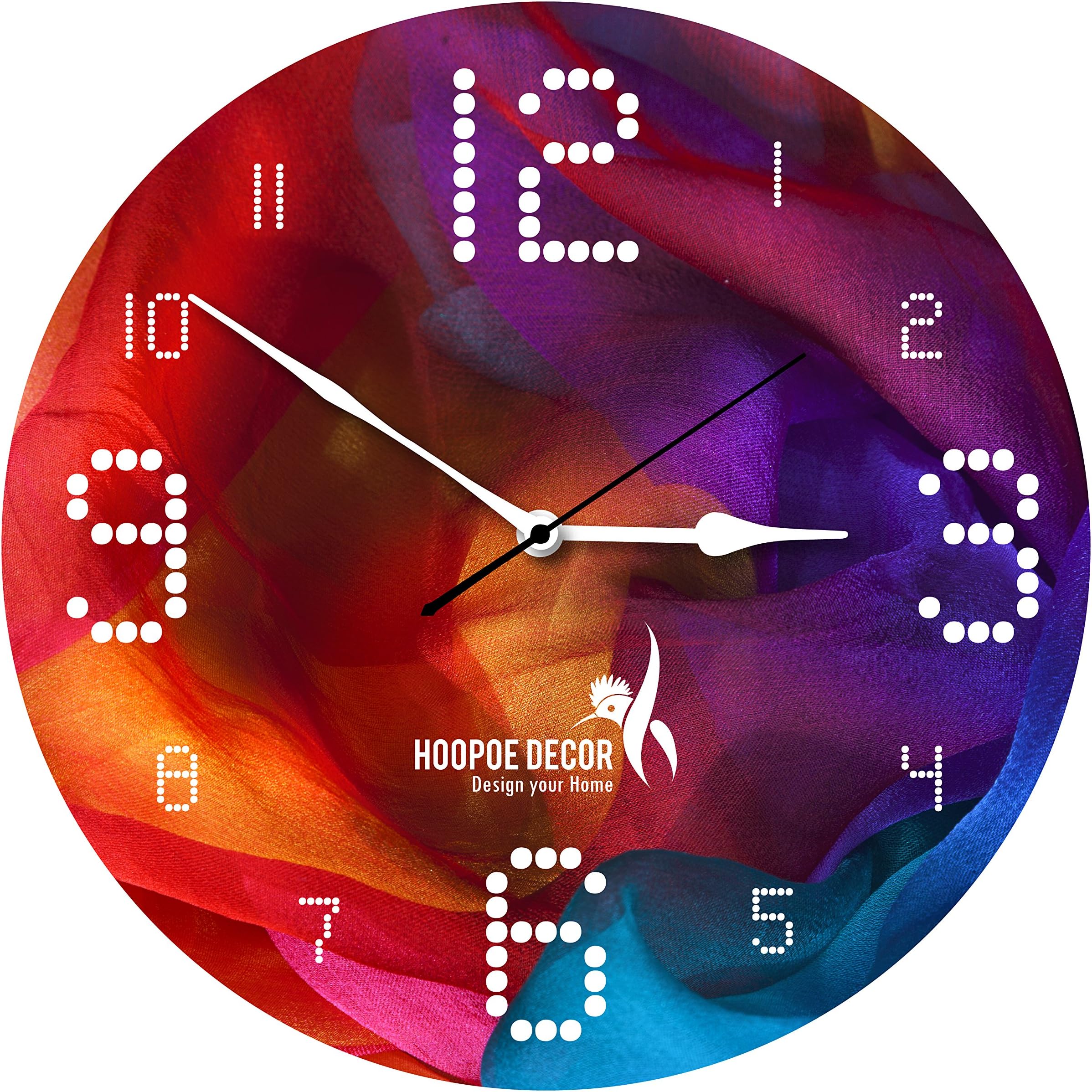 Hoopoe Decor® Bright Colour Wall Clock (HDWCAC012)