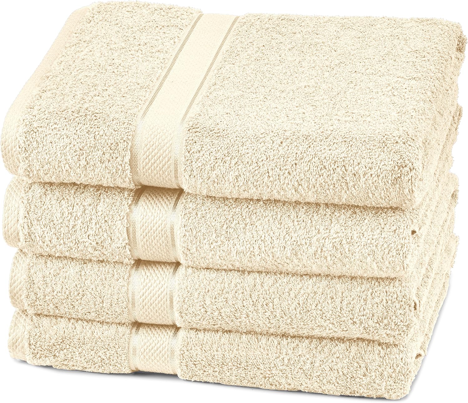 Pinzon 6 Piece Blended Egyptian Cotton Bath Towel Set - White: Home & Kitchen