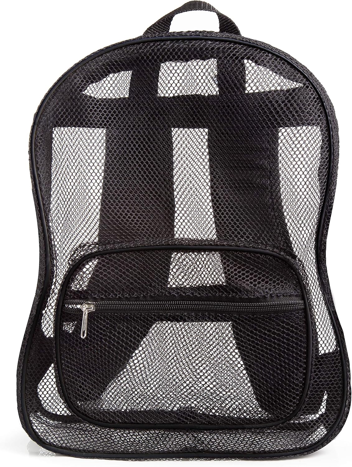 black mesh bookbag