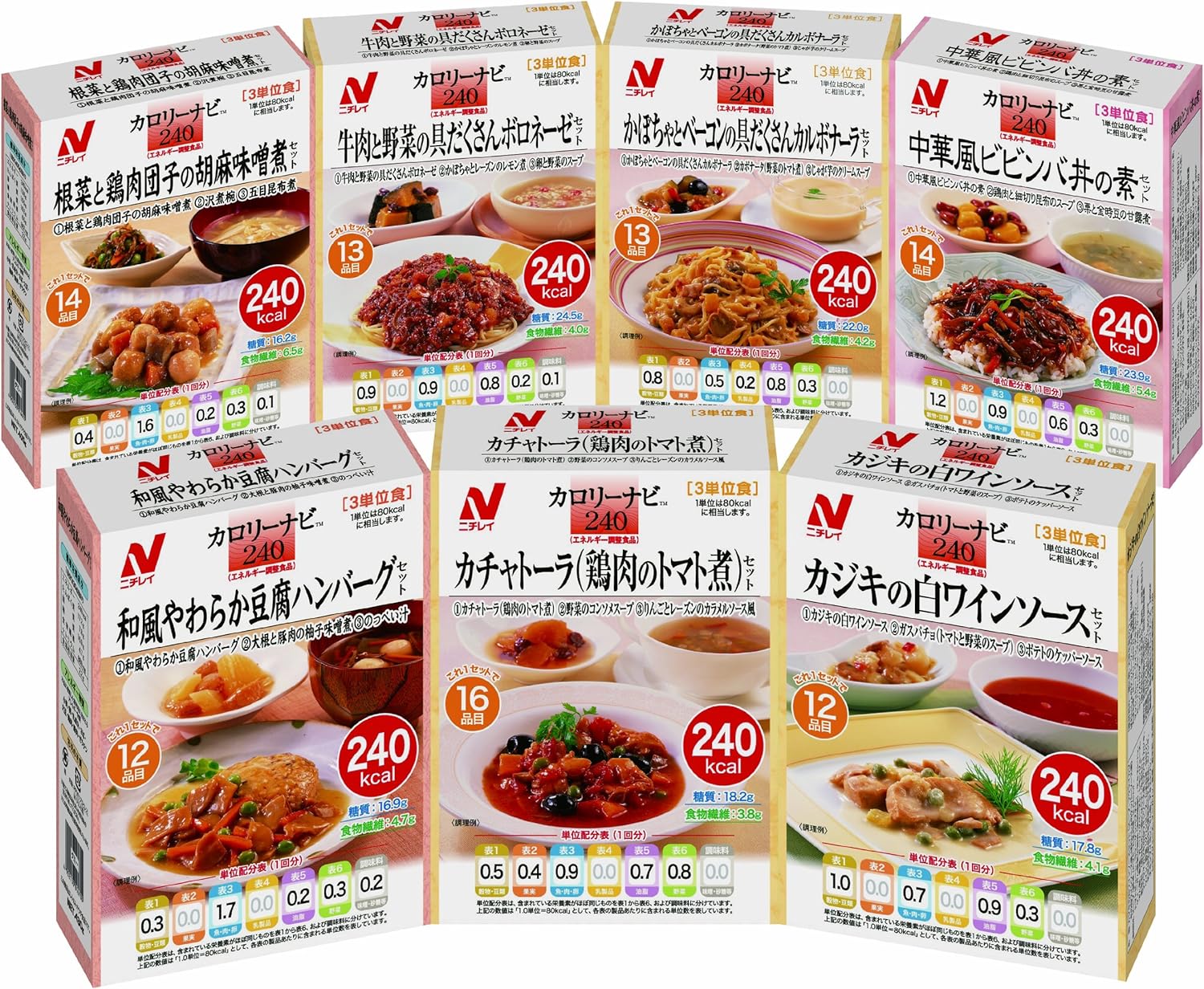Amazon ニチレイ カロリーナビ7種240kセット ニチレイ 健康食品 通販