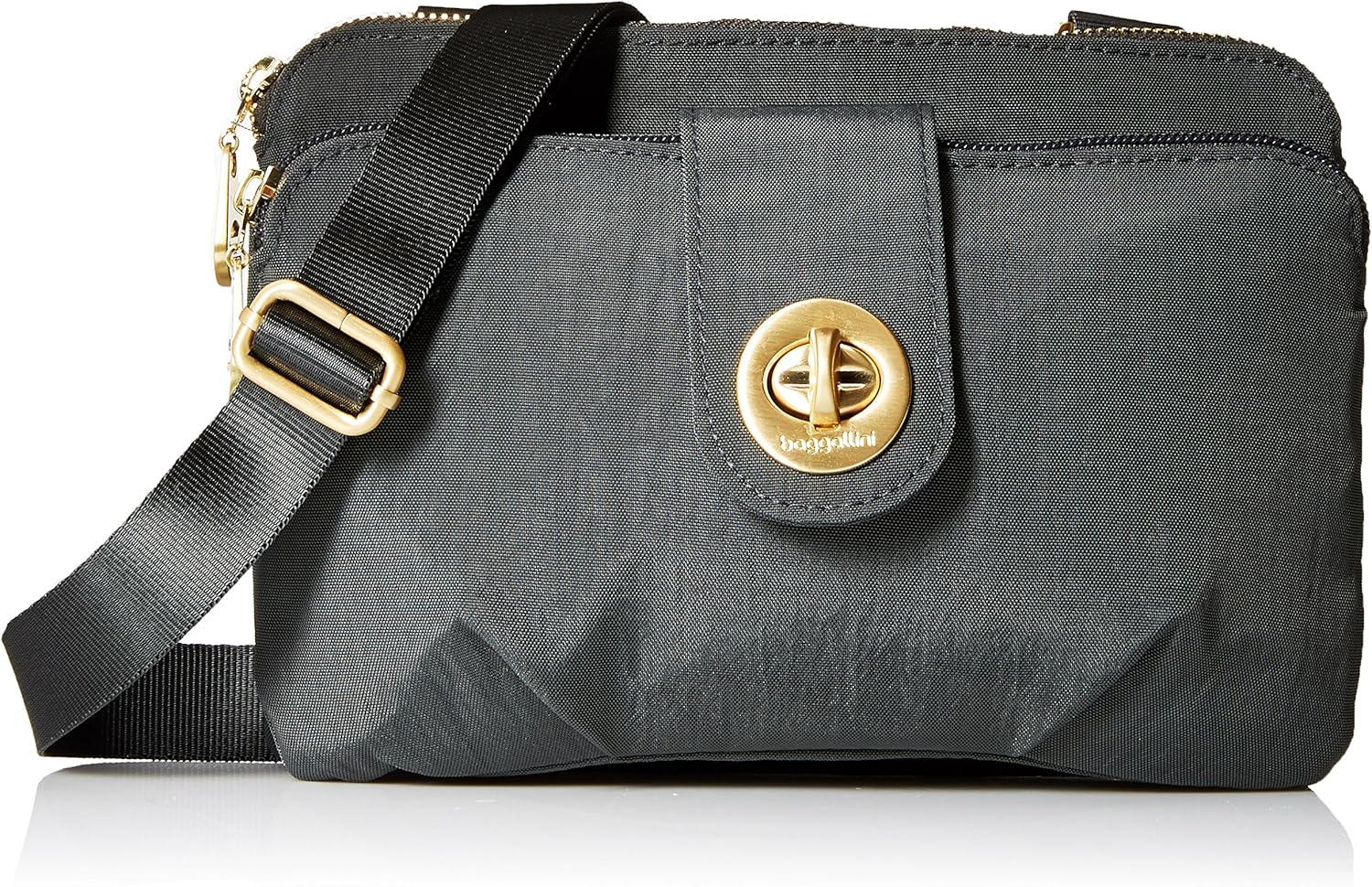 Baggallini Bolso bandolera para mujer, color, color Gris, talla