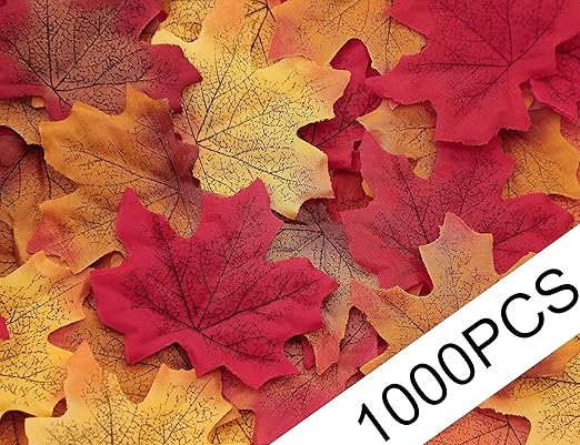 Amazon Com Moon Boat 1000pcs Fall Artificial Maple Leaves