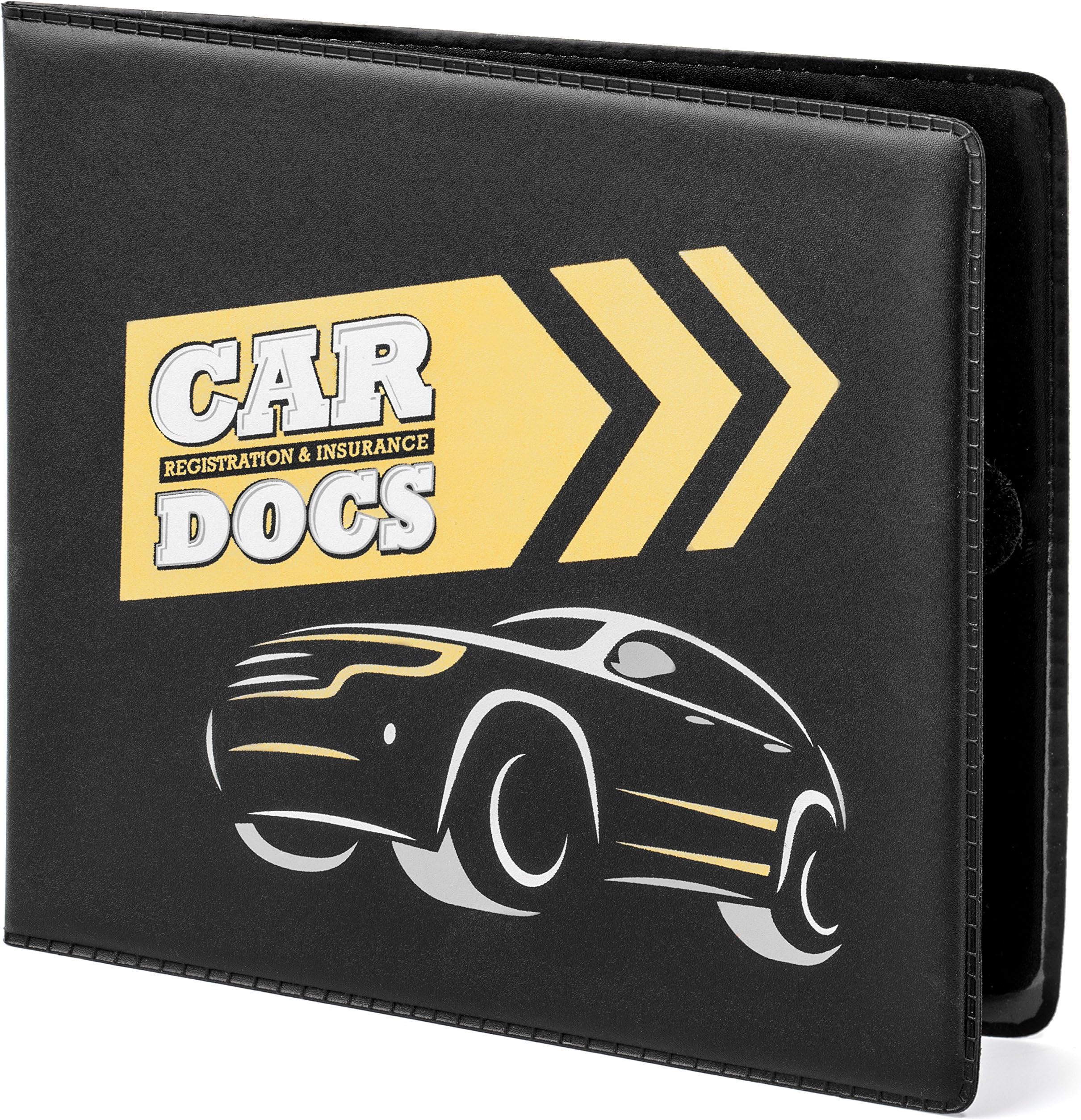 MacoodeCompany Car Docs Holder Case 5" X 4.5" Standard Size For Car, Truck, Suv, Motorcycle, Touch Fastener Closure
