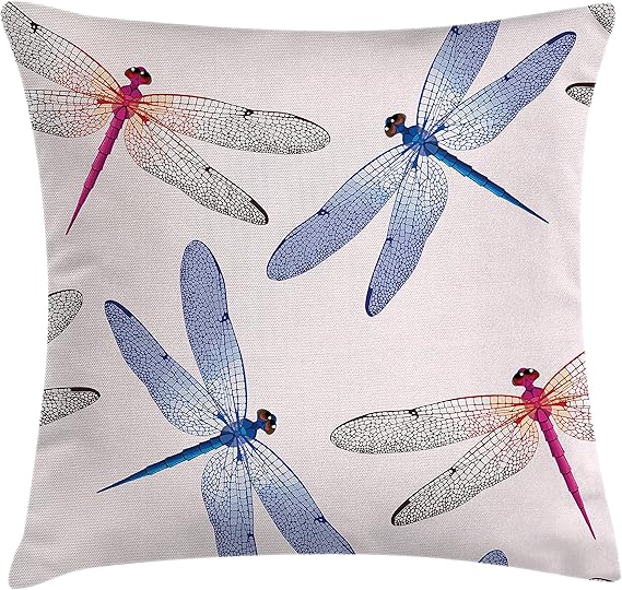 Ambesonne Dragonfly Throw Pillow Cushion Cover, Dragonfly